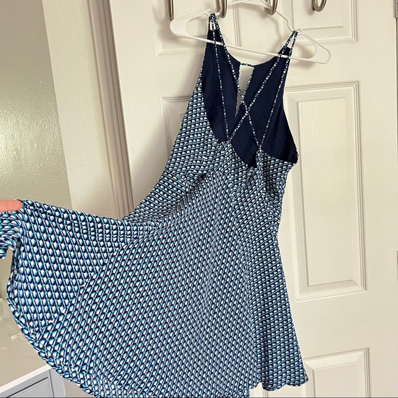 Forever 21 | Blue Fit And Flare Printed Chiffon Dress - Picture 8 of 10